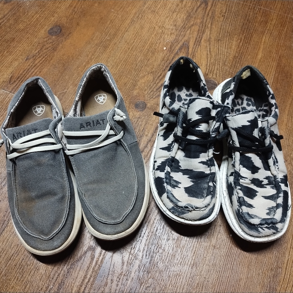 Bundle Of Justin And Ariat Slip Ons